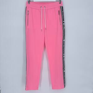 Armani Exchange Logo Tape Track Pants Small Hot Pink